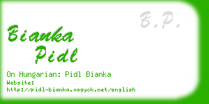 bianka pidl business card